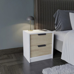 Тумба приліжкова FT-3 450х350х490 мм Білий/Дуб Сонома