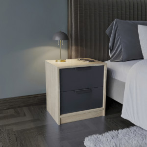 Тумба приліжкова FT-3 450х350х490 мм Дуб Сонома/Антрацит