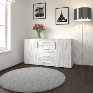Комод на 4 шухляди та з дверцятами FST-04 1500х520х840 мм Бетон