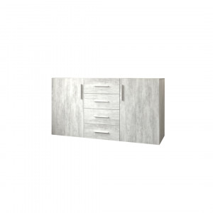 Комод на 4 шухляди та з дверцятами FST-04 1500х520х840 мм Бетон