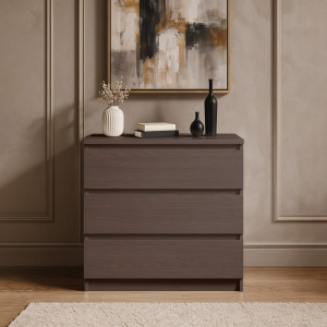 Комод на 3 шухляди без ручок FT-214 800х400х755 мм Венге Магія