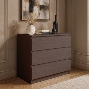 Комод на 3 шухляди без ручок FT-214 800х400х755 мм Венге Магія