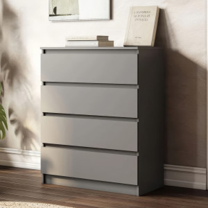 Комод на 4 шухляди без ручок FT-215 800х400х1000 мм Антрацит