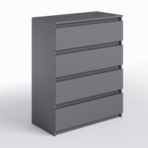 Комод на 4 шухляди без ручок FT-215 800х400х1000 мм Антрацит