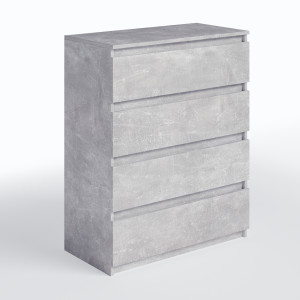 Комод на 4 шухляди без ручок FT-215 800х400х1000 мм Бетон