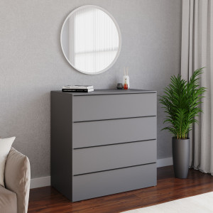 Комод на 4 шухляди без ручок FTX-4 1000х544х1014 мм Антрацит