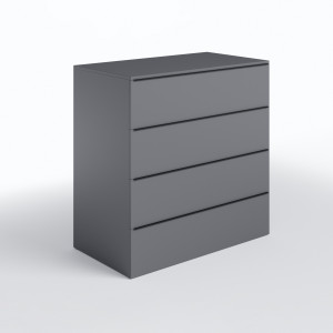 Комод на 4 шухляди без ручок FTX-4 1000х544х1014 мм Антрацит