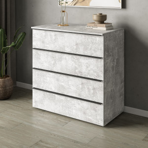 Комод на 4 шухляди без ручок FTX-4 1000х544х1014 мм Бетон