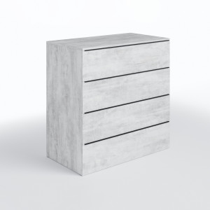 Комод на 4 шухляди без ручок FTX-4 1000х544х1014 мм Бетон