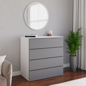 Комод на 4 шухляди без ручок FTX-4 1000х544х1014 мм Білий/Антрацит