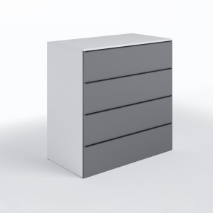 Комод на 4 шухляди без ручок FTX-4 1000х544х1014 мм Білий/Антрацит