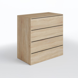 Комод на 4 шухляди без ручок FTX-4 1000х544х1014 мм Дуб Сонома
