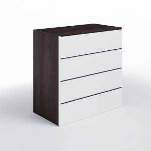 Комод на 4 шухляди без ручок FTX-4 1000х544х1014 мм Венге Магія/Білий
