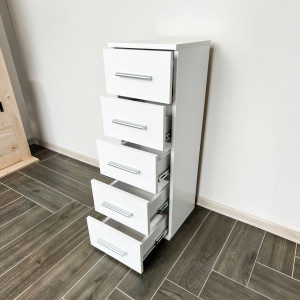 Комод на 5 шухляд K-05 300х300х950 мм Білий