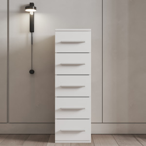Комод на 5 шухляд K-05 300х300х950 мм Білий