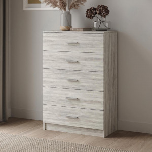 Комод на 5 шухляд K-08 710x350x1060 мм Бетон
