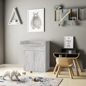 Комод пеленальний K-10 752х500х1034 мм Бетон