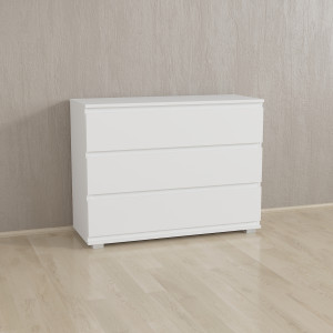 Комод на 3 шухляди без ручок K0001 1002х390х760 мм Білий