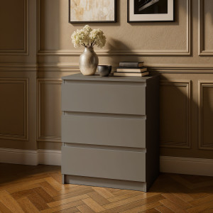 Комод на 3 шухляди без ручок NT-217 603x402x758 мм Антрацит