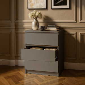 Комод на 3 шухляди без ручок NT-217 603x402x758 мм Антрацит