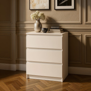 Комод на 3 шухляди без ручок NT-217 603x402x758 мм Білий