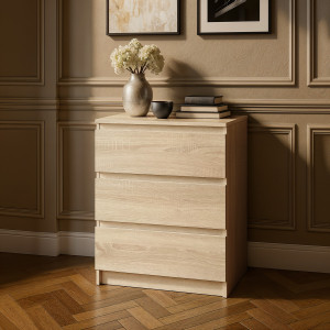 Комод на 3 шухляди без ручок NT-217 603x402x758 мм Дуб Сонома