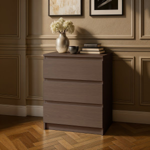 Комод на 3 шухляди без ручок NT-217 603x402x758 мм Венге Магія