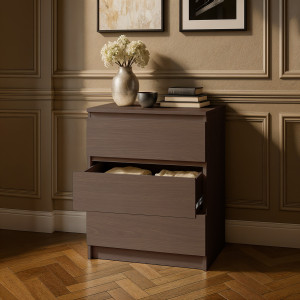 Комод на 3 шухляди без ручок NT-217 603x402x758 мм Венге Магія