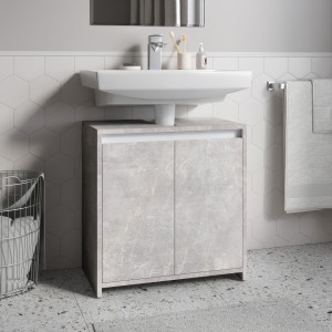 Тумба під умивальник з дверцятами без ручок F-116 580х330х600 мм Бетон