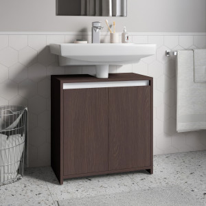 Тумба під умивальник з дверцятами без ручок F-116 580х330х600 мм Венге Магія