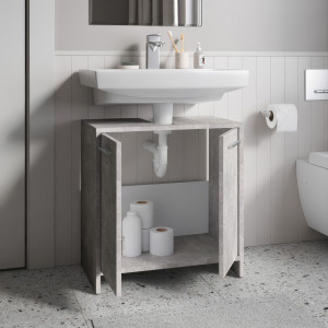 Тумба під умивальник з дверцятами F-17 580х331х600 мм Бетон