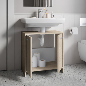 Тумба під умивальник з дверцятами F-17 580х331х600 мм Дуб Сонома