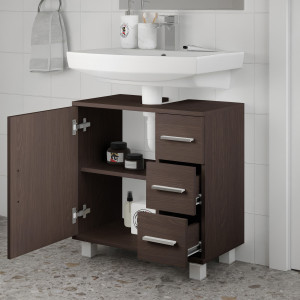 Тумба під умивальник на 3 шухляди та з дверцятами F-52 600х330х608 мм Венге Магія