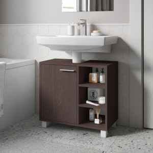 Тумба під умивальник з дверцятами та полицями F-65 600х311х556 мм Венге Магія
