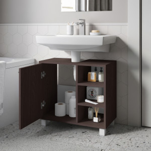 Тумба під умивальник з дверцятами та полицями F-65 600х311х556 мм Венге Магія