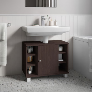 Тумба під умивальник з дверцятами та полицями F-7 600х320х500 мм Венге Магія