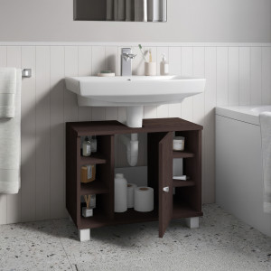 Тумба під умивальник з дверцятами та полицями F-7 600х320х500 мм Венге Магія