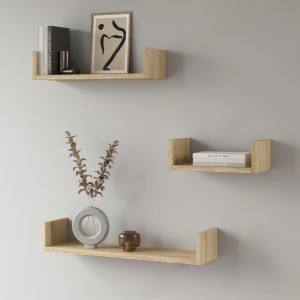 Комплект полиць настінних GT-37 600х150х100 мм Дуб Сонома Комплект полиць настінних GT-37 600х150х100 мм Дуб Сонома