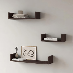 Комплект полиць настінних GT-37 600х150х100 мм Венге Магія Комплект полиць настінних GT-37 600х150х100 мм Венге Магія