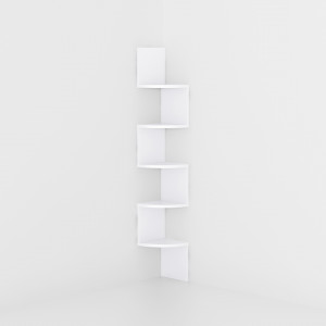 Полиця кутова навісна Lilly 200x200x1280 мм Білий