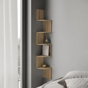 Полиця кутова навісна Lilly 200x200x1280 мм Дуб Сонома