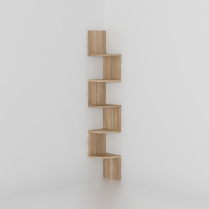 Полиця кутова навісна Lilly 200x200x1280 мм Дуб Сонома