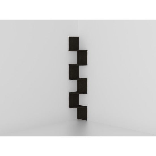 Полиця кутова навісна Lilly 200x200x1280 мм Венге Магія  фото № 2