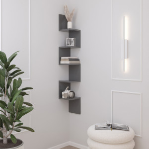 Полиця кутова настінна M-9 200x200x1280 мм Антрацит Полиця кутова настінна M-9 200x200x1280 мм Антрацит