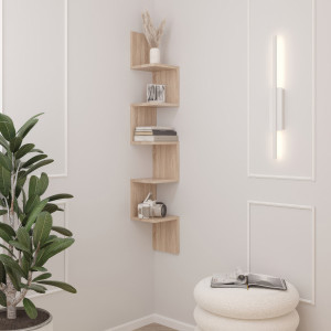 Полиця кутова настінна M-9 200x200x1280 мм Дуб Сонома Полиця кутова настінна M-9 200x200x1280 мм Дуб Сонома