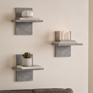 Комплект полиць настінних NP-11 250х178х250 мм Бетон Комплект полиць настінних NP-11 250х178х250 мм Бетон