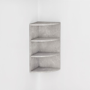 Полиця кутова настінна на 3 комірки P-30 301х301х600 мм Бетон Полиця кутова настінна на 3 комірки P-30 301х301х600 мм Бетон