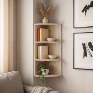 Полиця кутова настінна на 3 комірки P-30 301х301х600 мм Дуб Сонома Полиця кутова настінна на 3 комірки P-30 301х301х600 мм Дуб Сонома