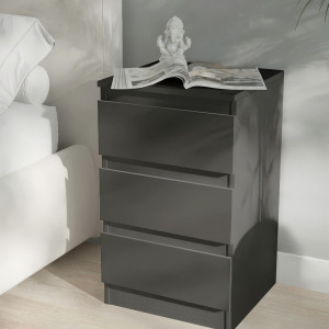 Тумба приліжкова на 3 шухляди FT-216 400x398x758 мм Антрацит  Тумба приліжкова на 3 шухляди FT-216 400x398x758 мм Антрацит