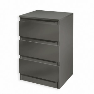 Тумба приліжкова на 3 шухляди FT-216 400x398x758 мм Антрацит  Тумба приліжкова на 3 шухляди FT-216 400x398x758 мм Антрацит